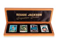 A Reggie Jackson Signature Series Set of Signed Autograph Baseball Cards,