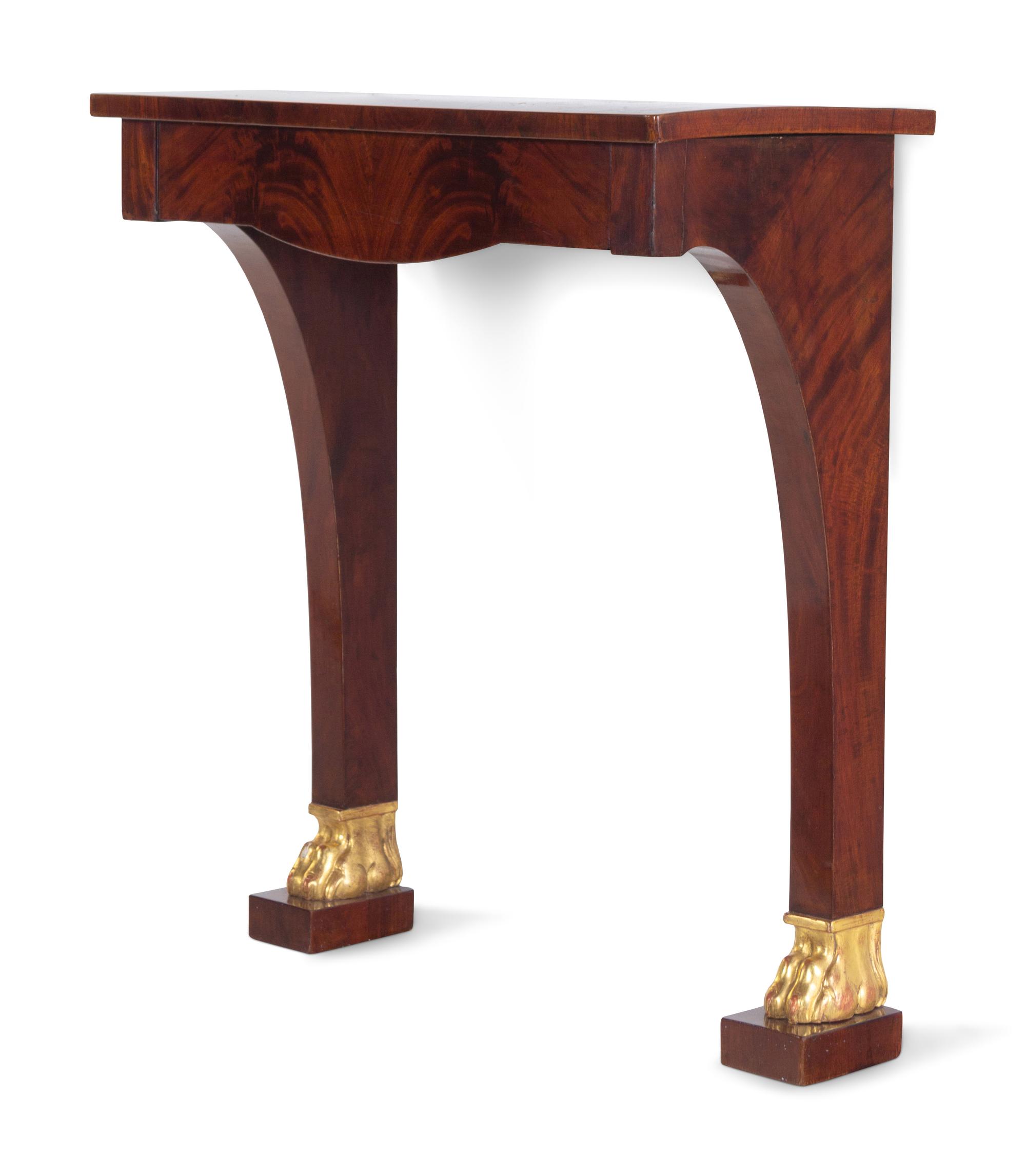 A Northern European Parcel Gilt Mahogany Pier Table