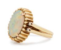 OPAL AND DIAMOND RING