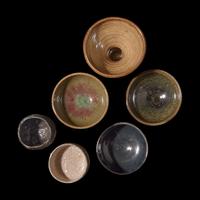 A Group of Three Modern Japanese Chawan, Two Bowls, and a Footed Vessel