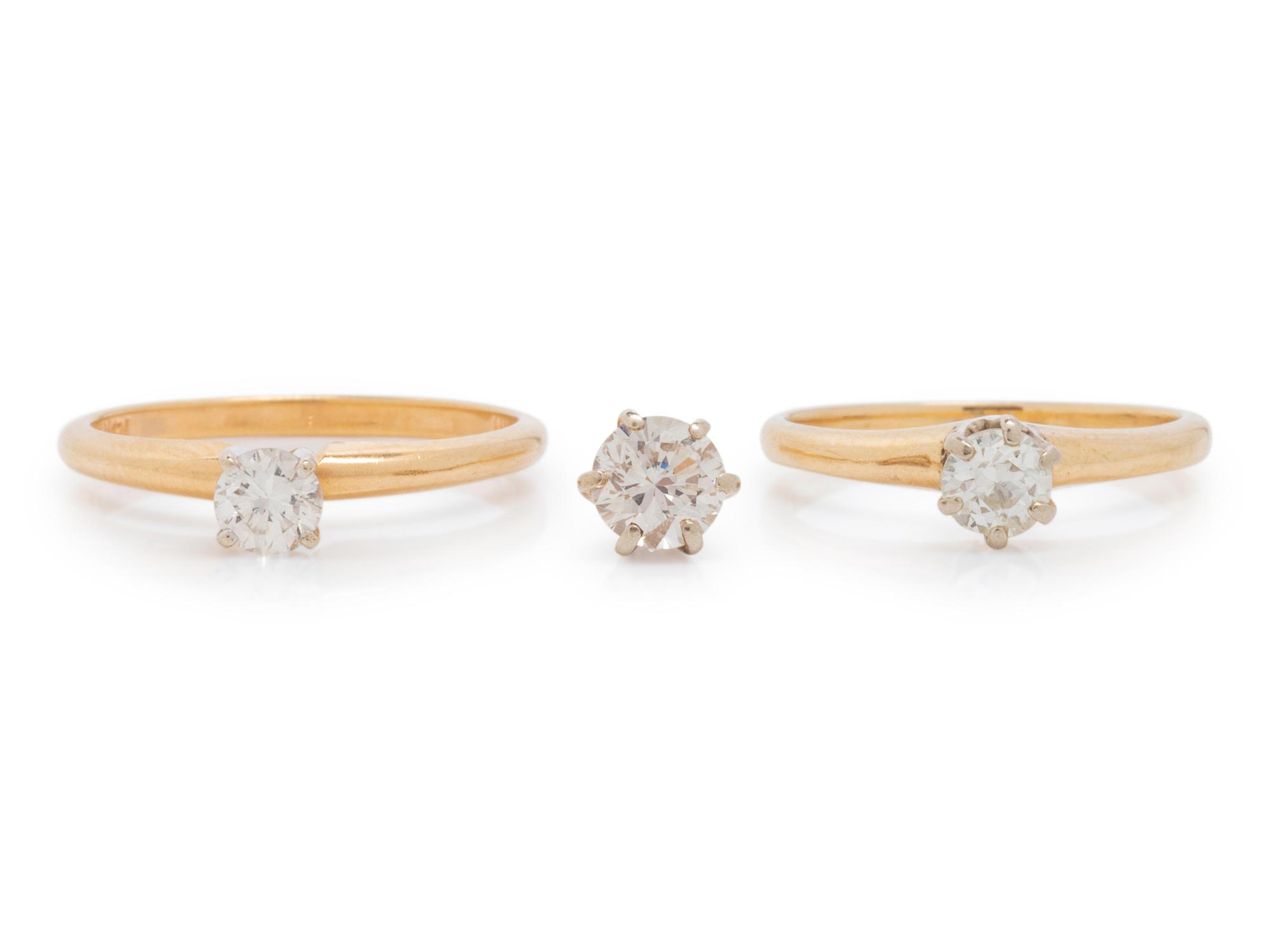 A Collection of Yellow Gold and Diamond Rings and Findings,