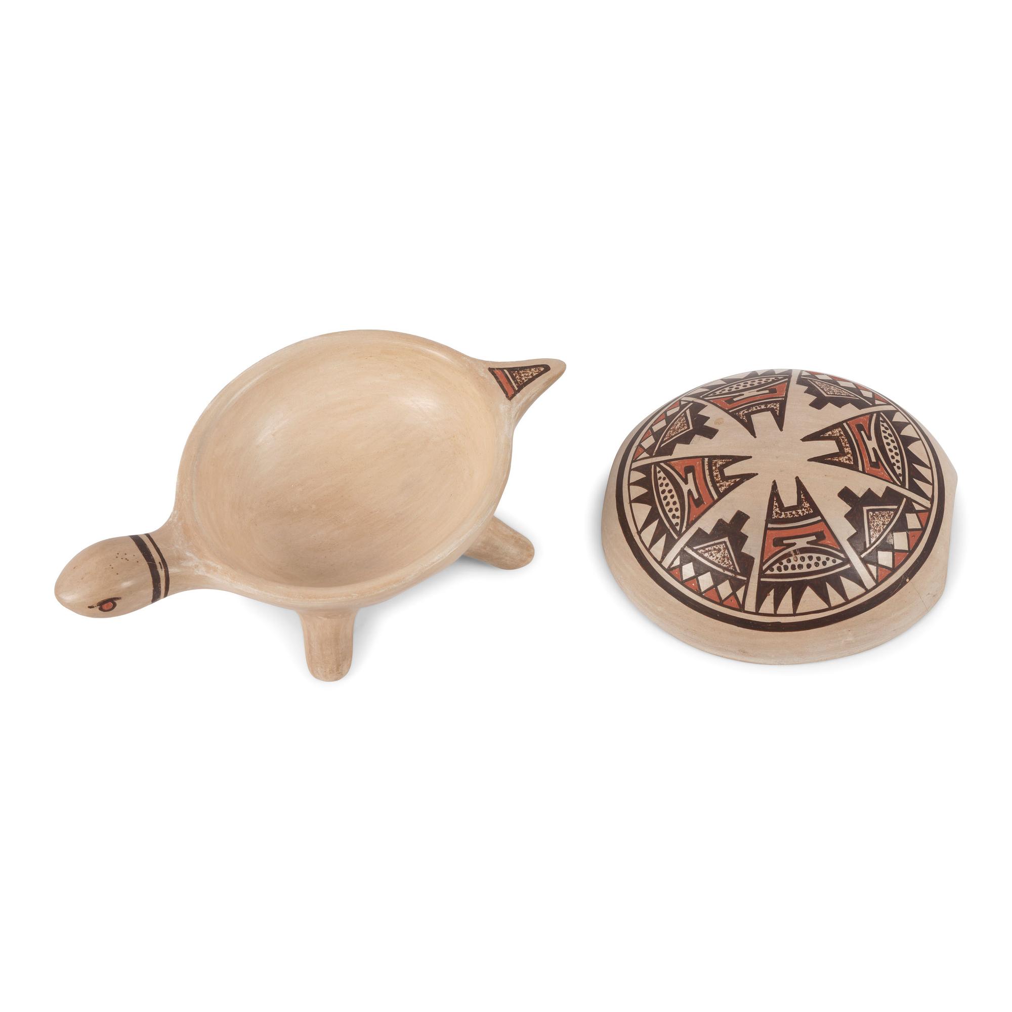 Lidded Pottery Turtle Jar