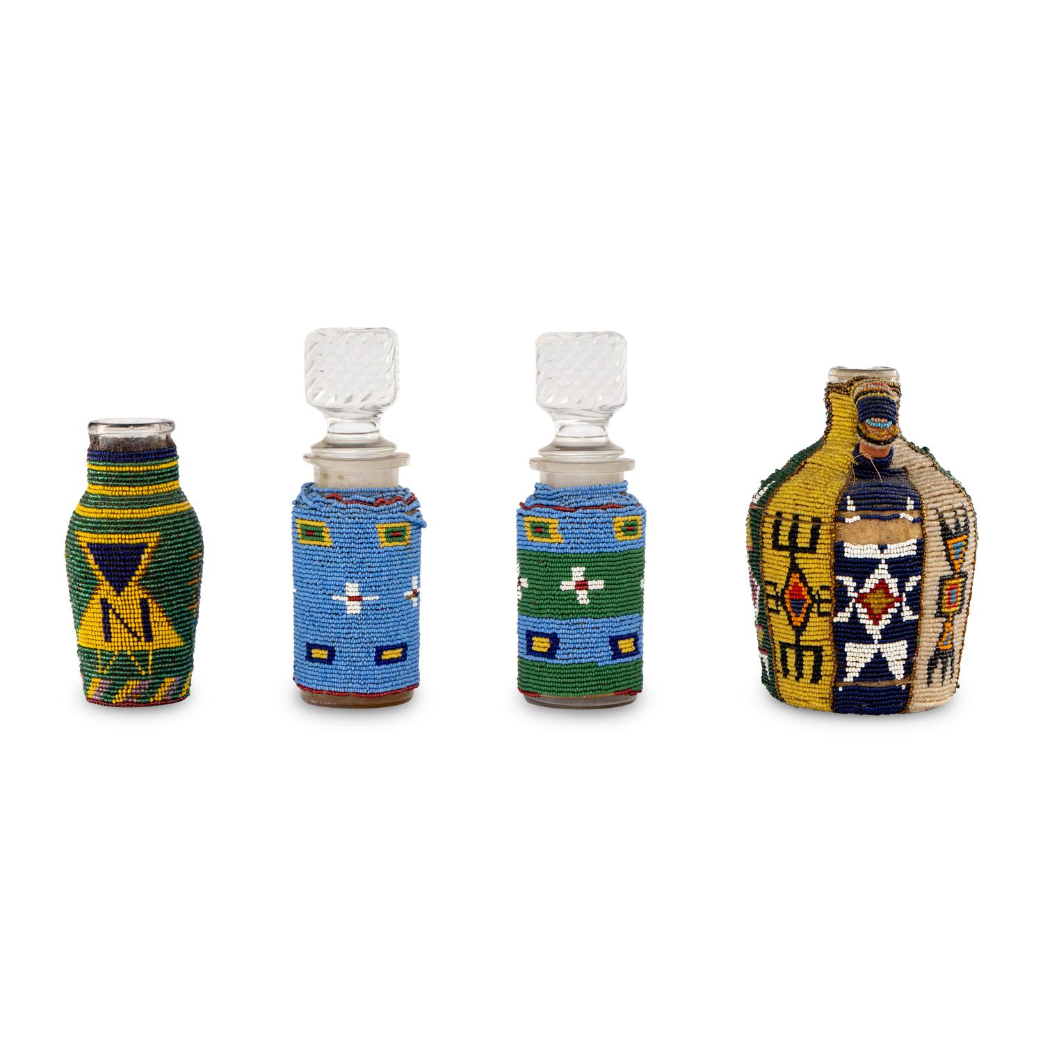 Paiute Beaded Bottles and Decanters