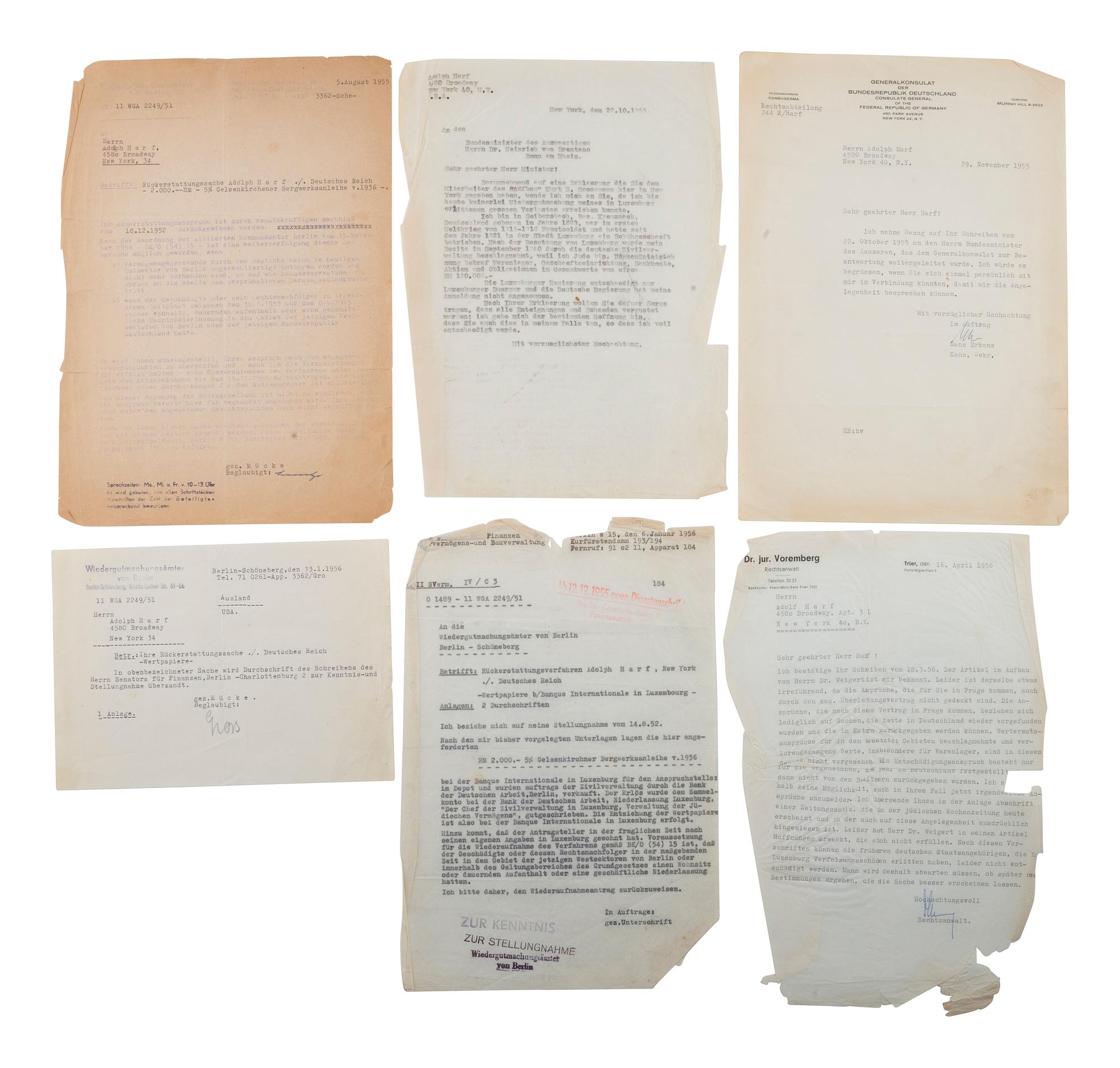 [WORLD WAR II]. Sergeant Frederic H. Harf archive incl. photographs and Holocaust-related documents