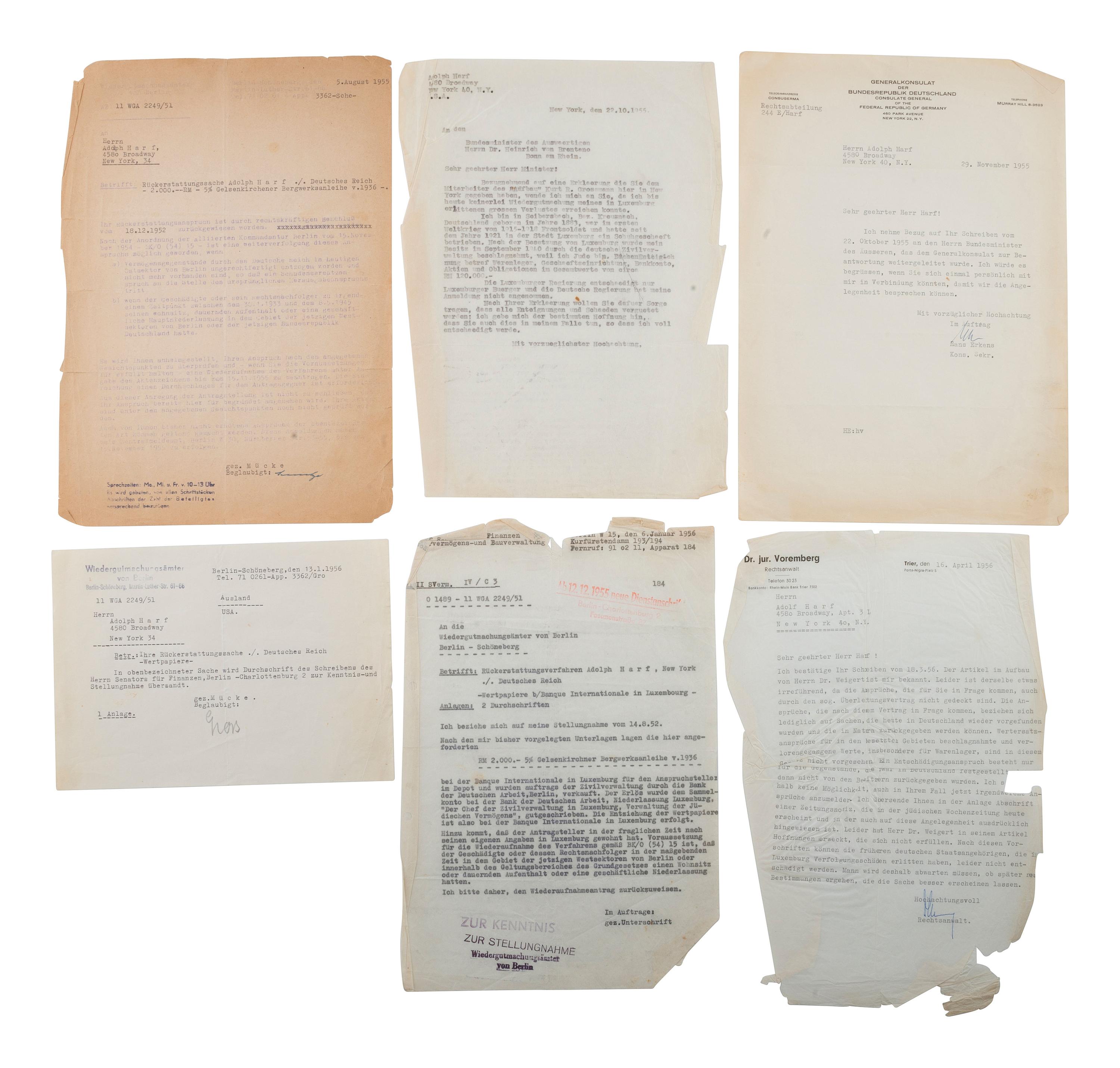 [WORLD WAR II]. Sergeant Frederic H. Harf archive incl. photographs and Holocaust-related documents