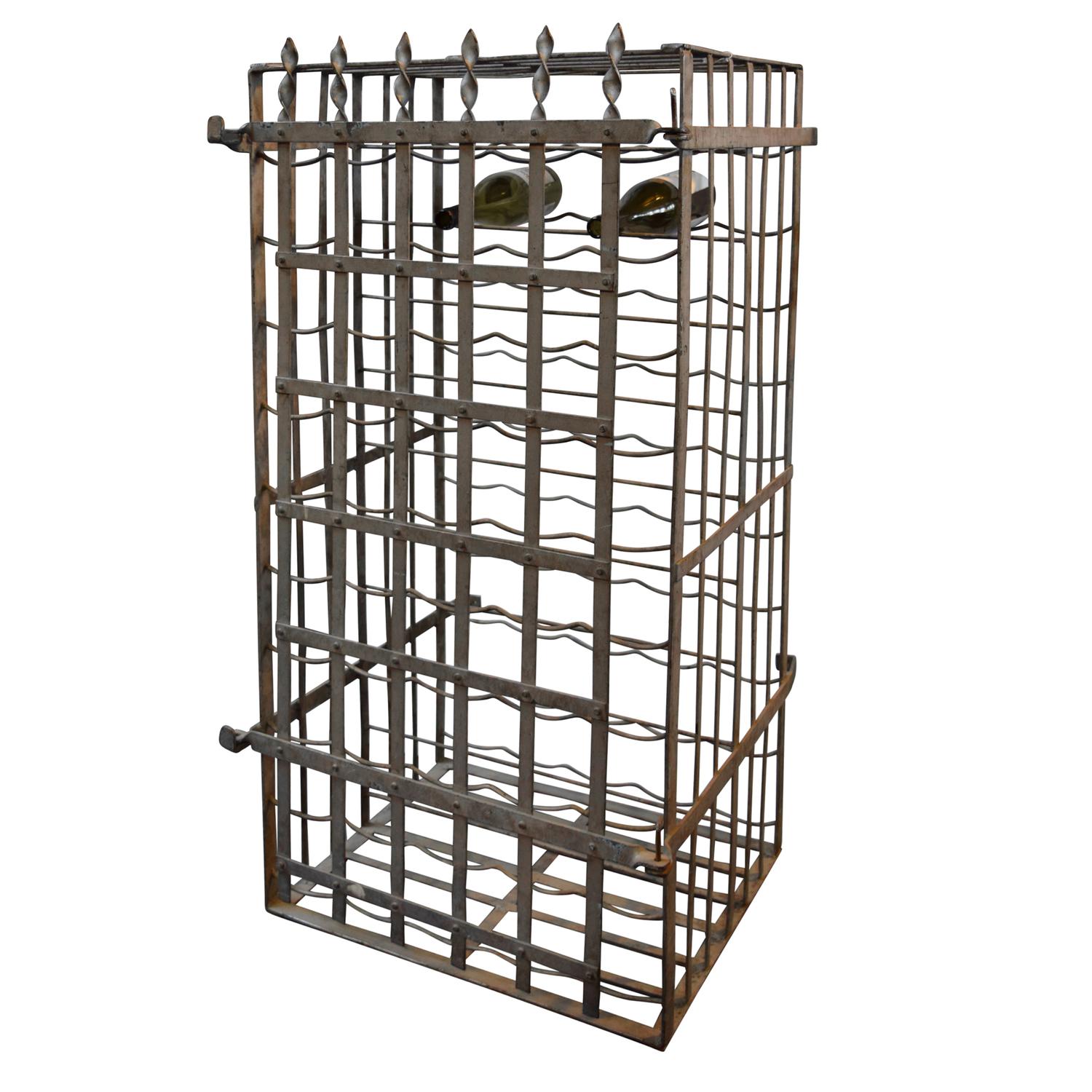 A Metal Wine Safe 23.5" W x 23" D x 44.5" — France, 19th Century