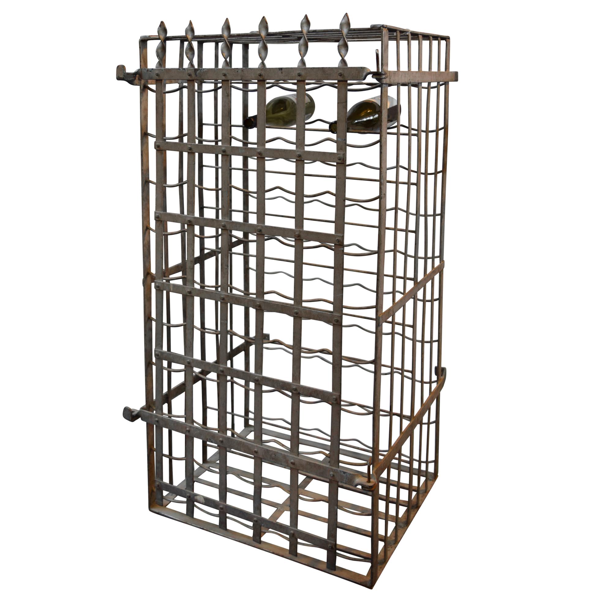 A Metal Wine Safe 23.5" W x 23" D x 44.5" — France, 19th Century