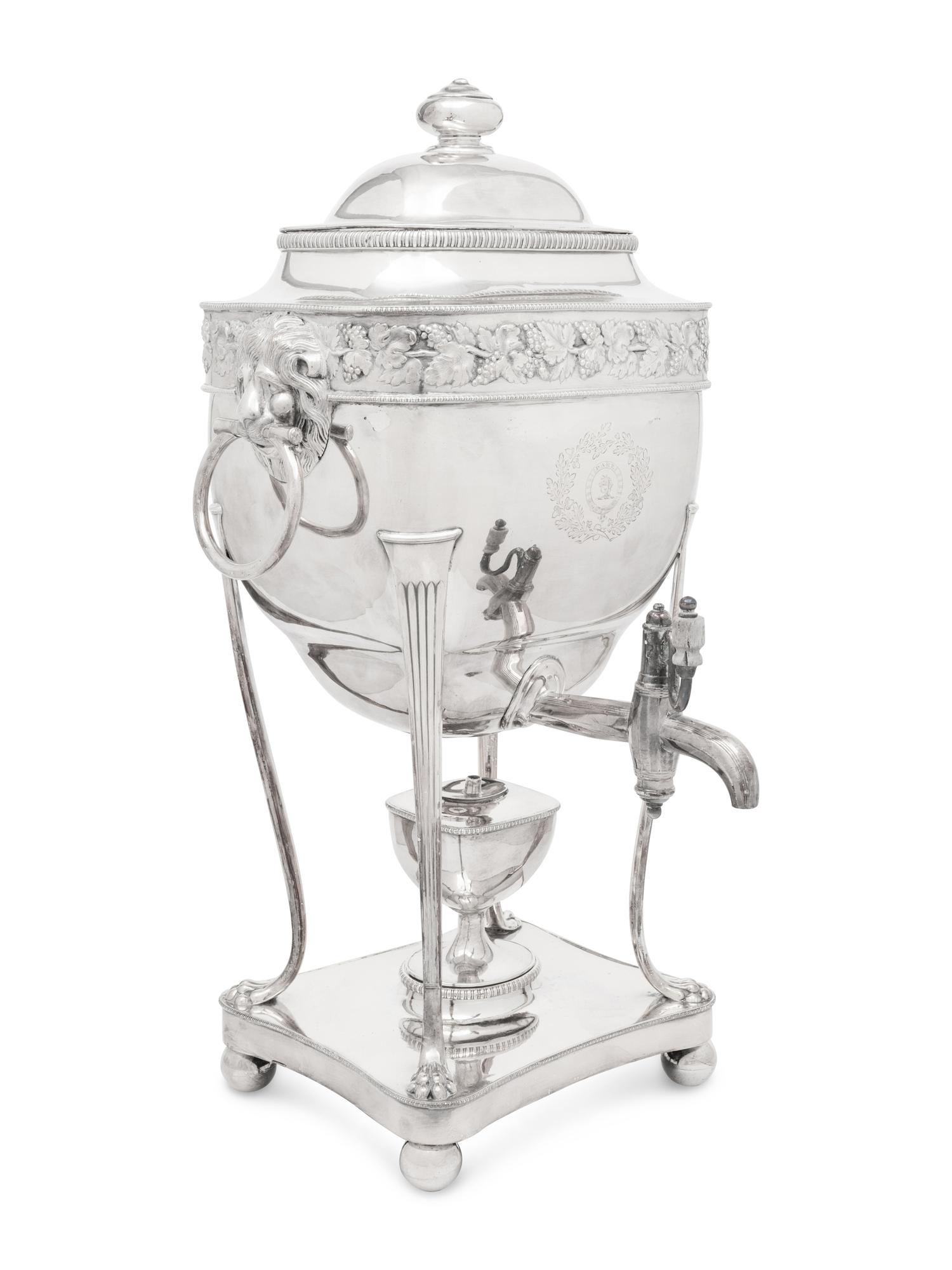 An English Silver-Plate Tea Urn