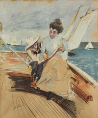 La nurse et Jean sur le yacht L'Etoile