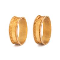 ANTIQUE, PAIR OF GOLD-FILLED BANGLE BRACELETS