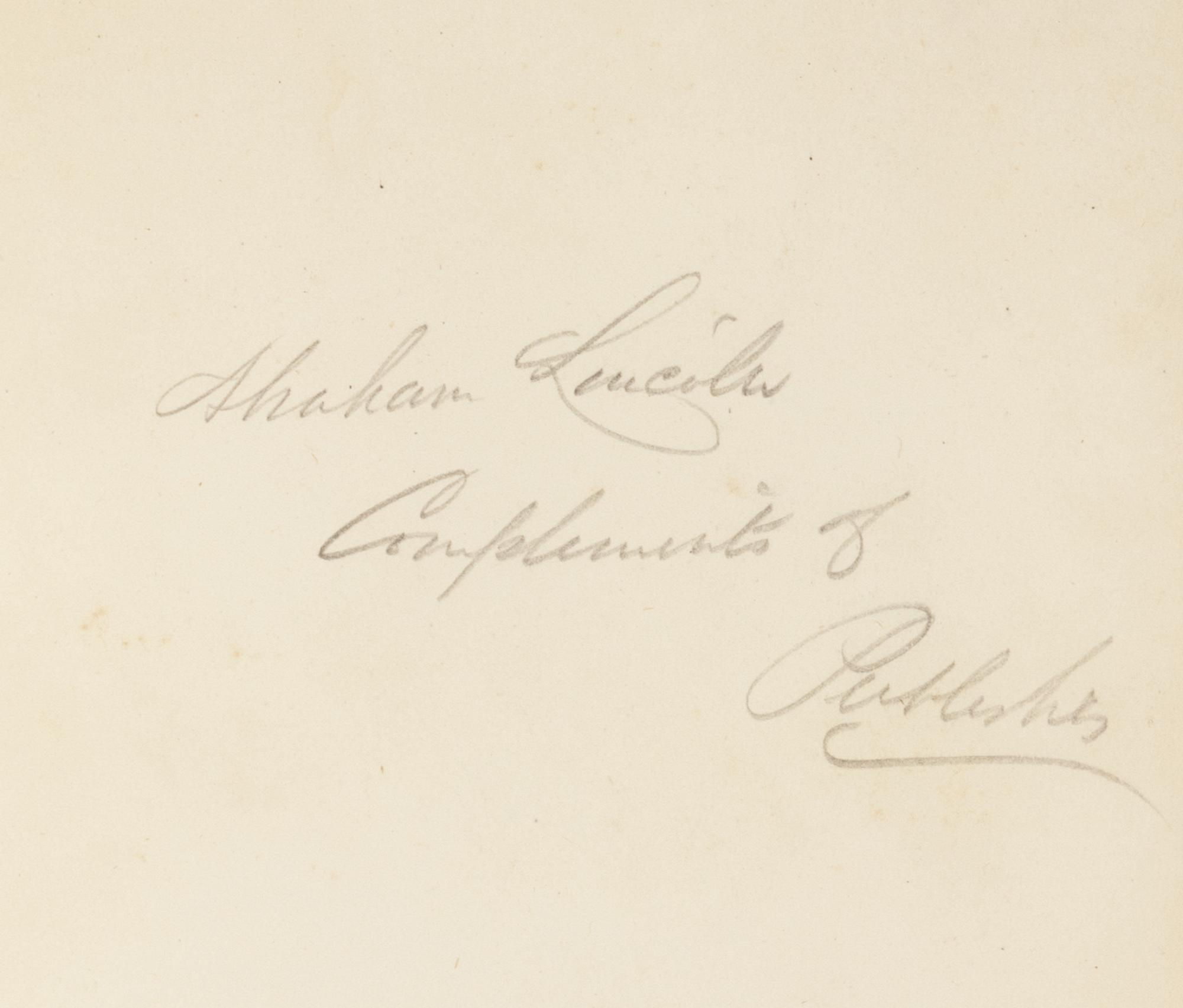 [LINCOLN, Abraham (1809-1865), his copy]. KEDDIE, William (1809-1877), editor. Cyclopaedia of Literary and Scientific Anecdote . Columbus: Follett, Foster and Company, 1859.