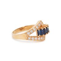 HENRY DANKNER, SAPPHIRE AND DIAMOND RING