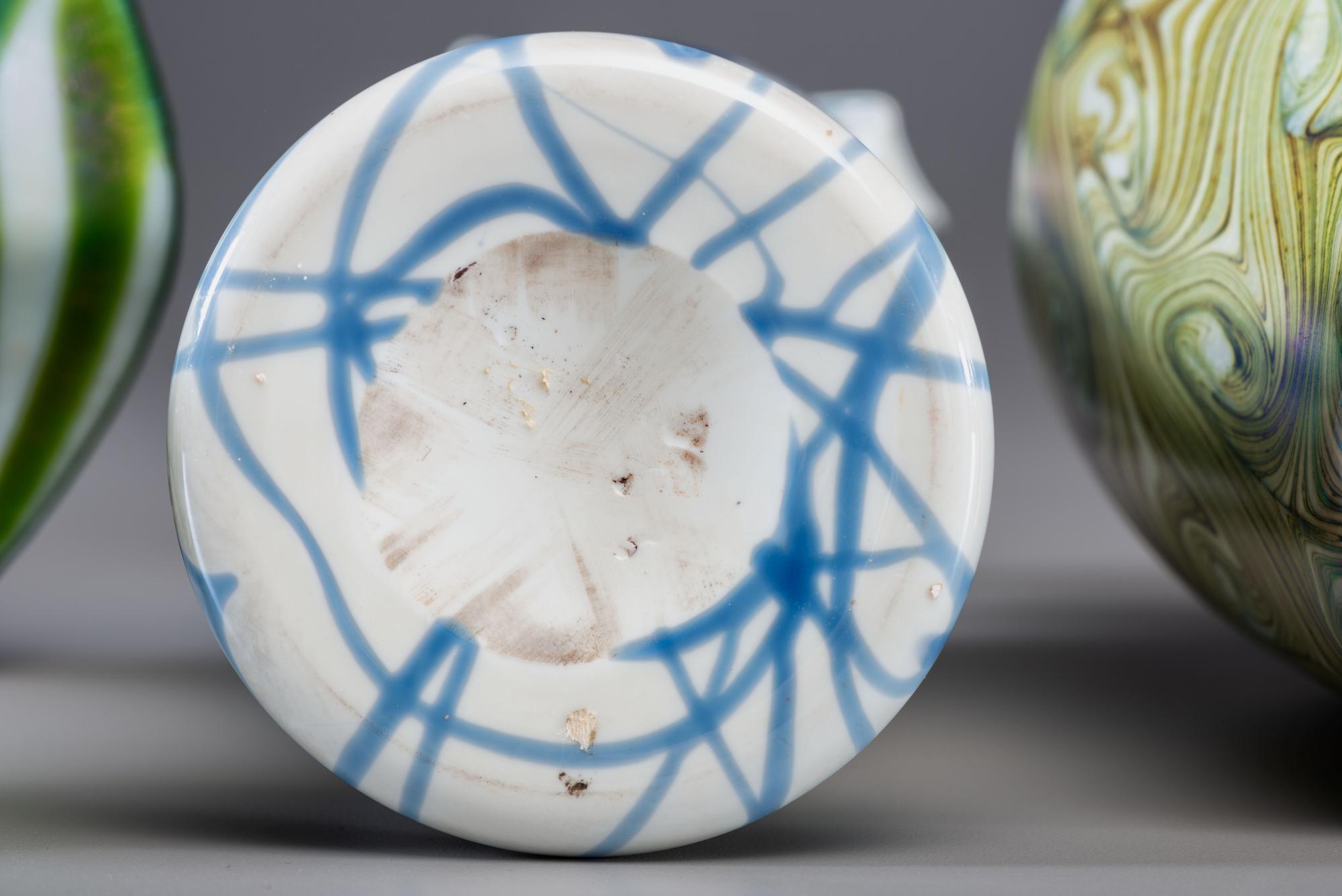Eight American Art Glass Vases