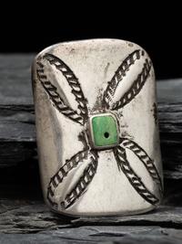 Early Navajo Ingot and Turquoise Childs Ketoh Concha, Collected by Hoffman Birney (1891-1958)