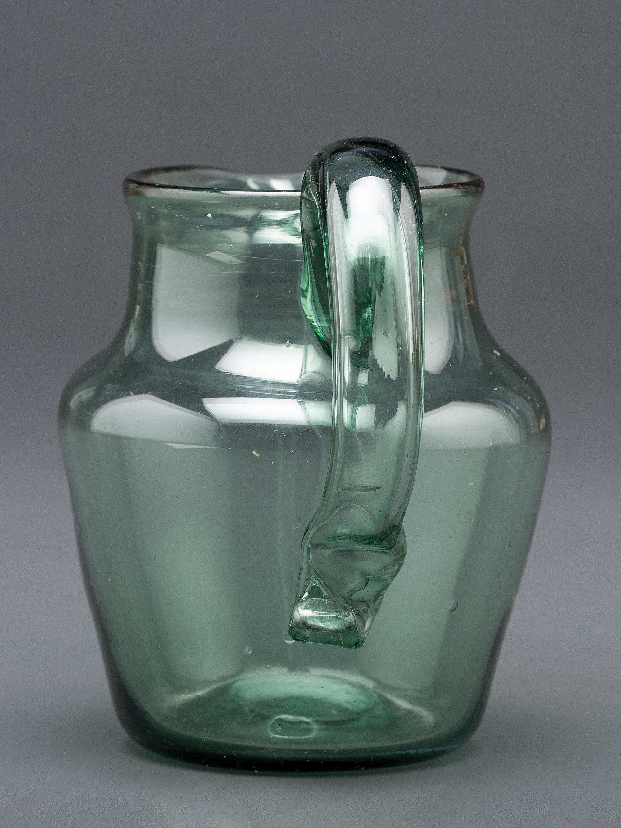 A New York Glass Pitcher in Green