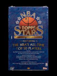 A Retail Box of 1996-97 Topps NBA Stars Basketball Cards