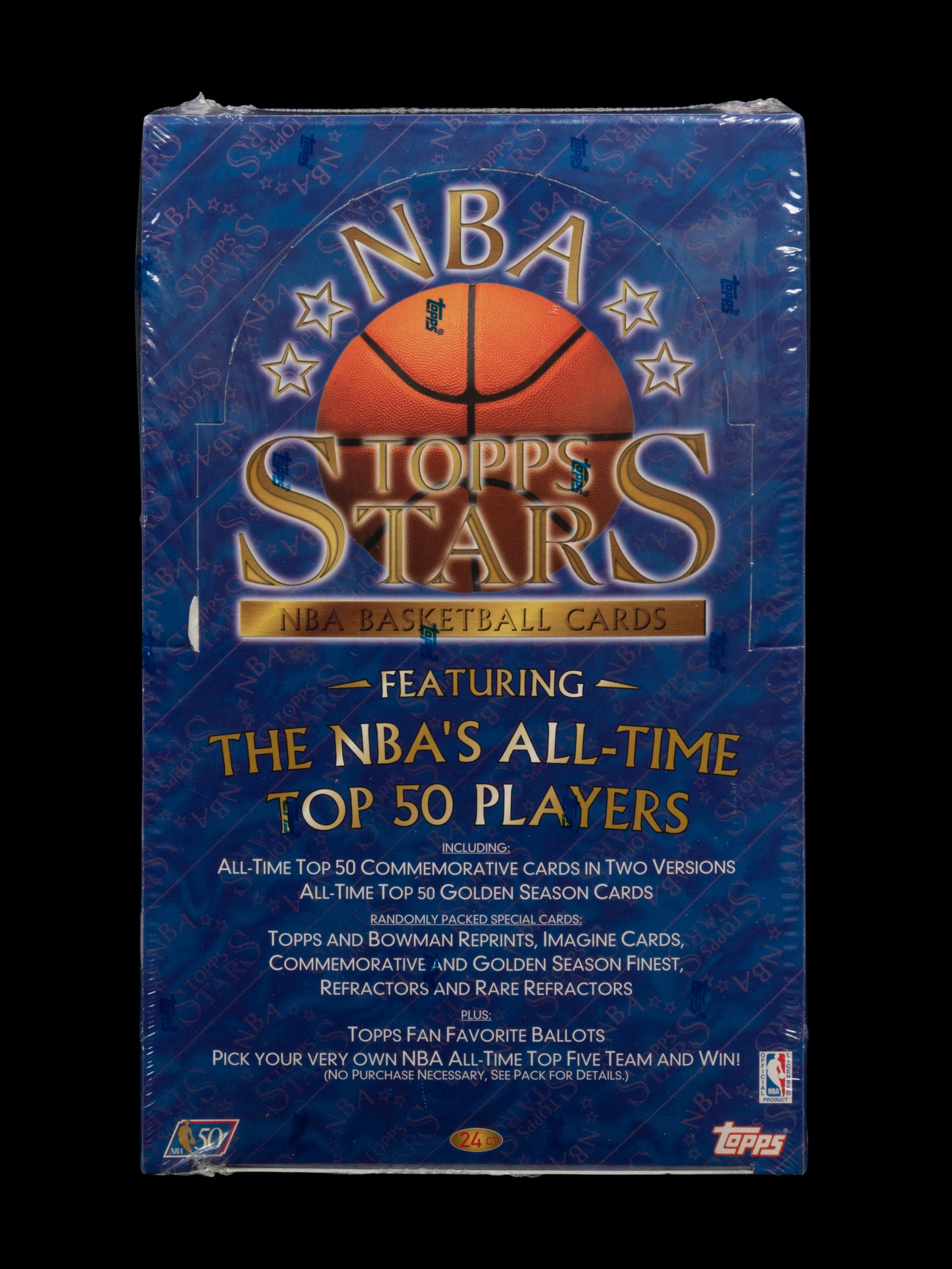 A Retail Box of 1996-97 Topps NBA Stars Basketball Cards