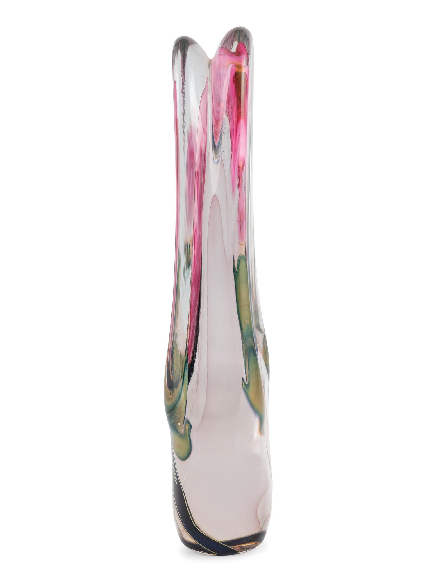 A Charles Lotton Flora Glass Vase