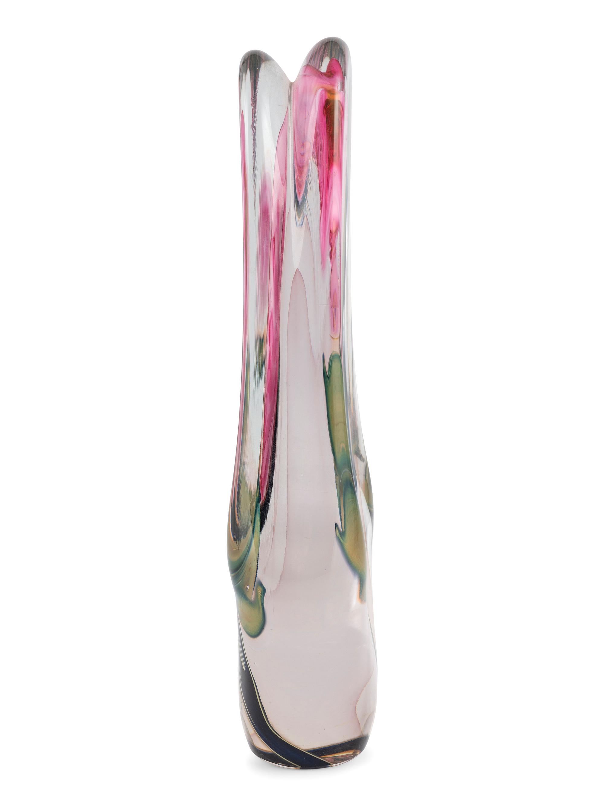 A Charles Lotton Flora Glass Vase
