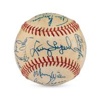 A 1968 Pittsburgh Pirates Team Signed Autograph Baseball Featuring Roberto Clemente (JSA Letter of Authenticity),