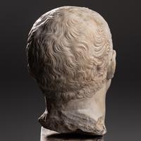 A Grand Tour Marble Portrait Head of Emperor Aulus Vitellius
