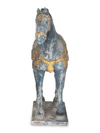 A Chinese Painted and Carved Wood Model of a Horse — EARLY 20TH CENTURY