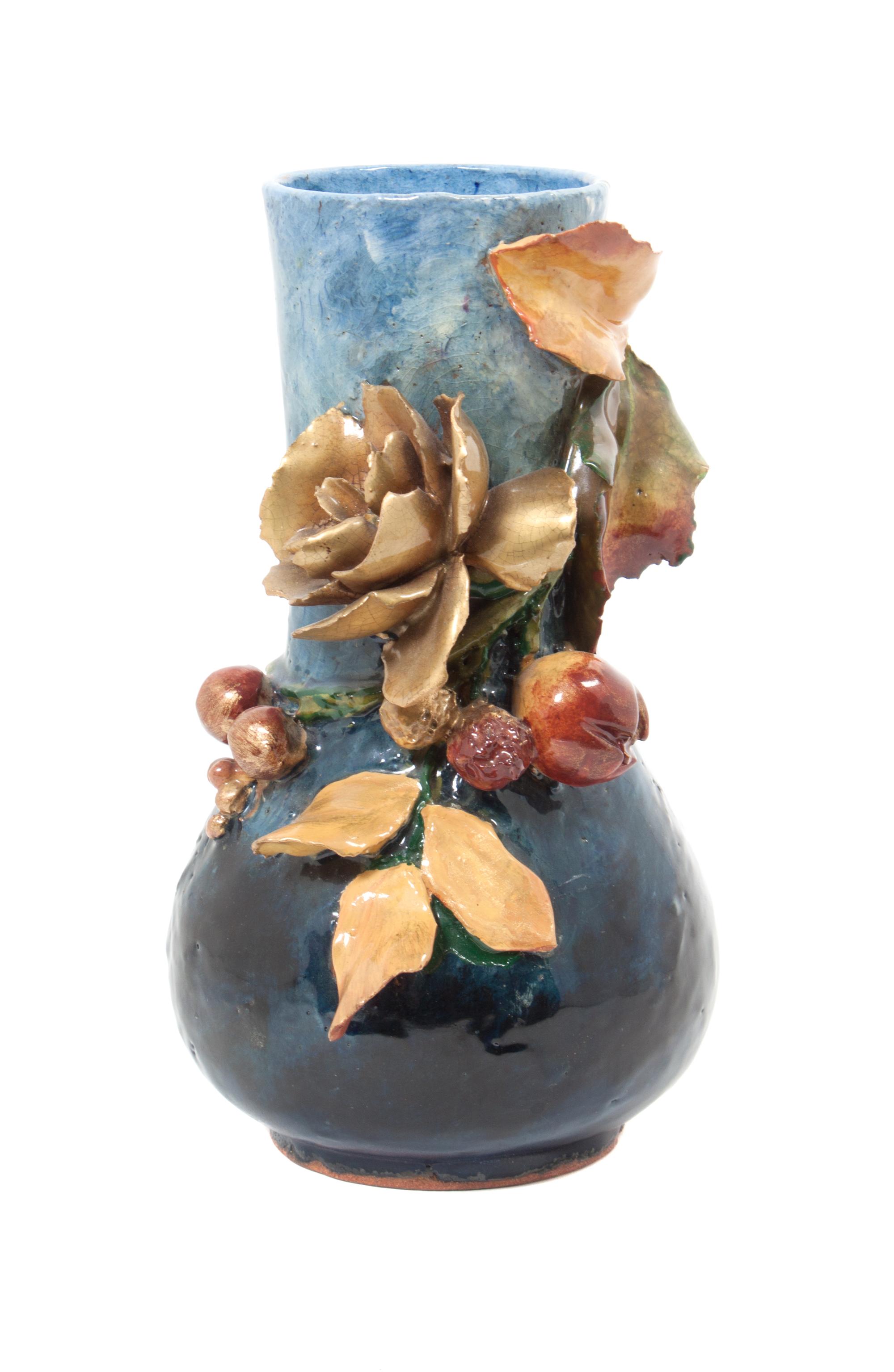 A Haviland Terra Cotta Vase Height 9 inches. — LATE 19TH CENTURY