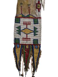 Arapaho Beaded Hide Tobacco Bag