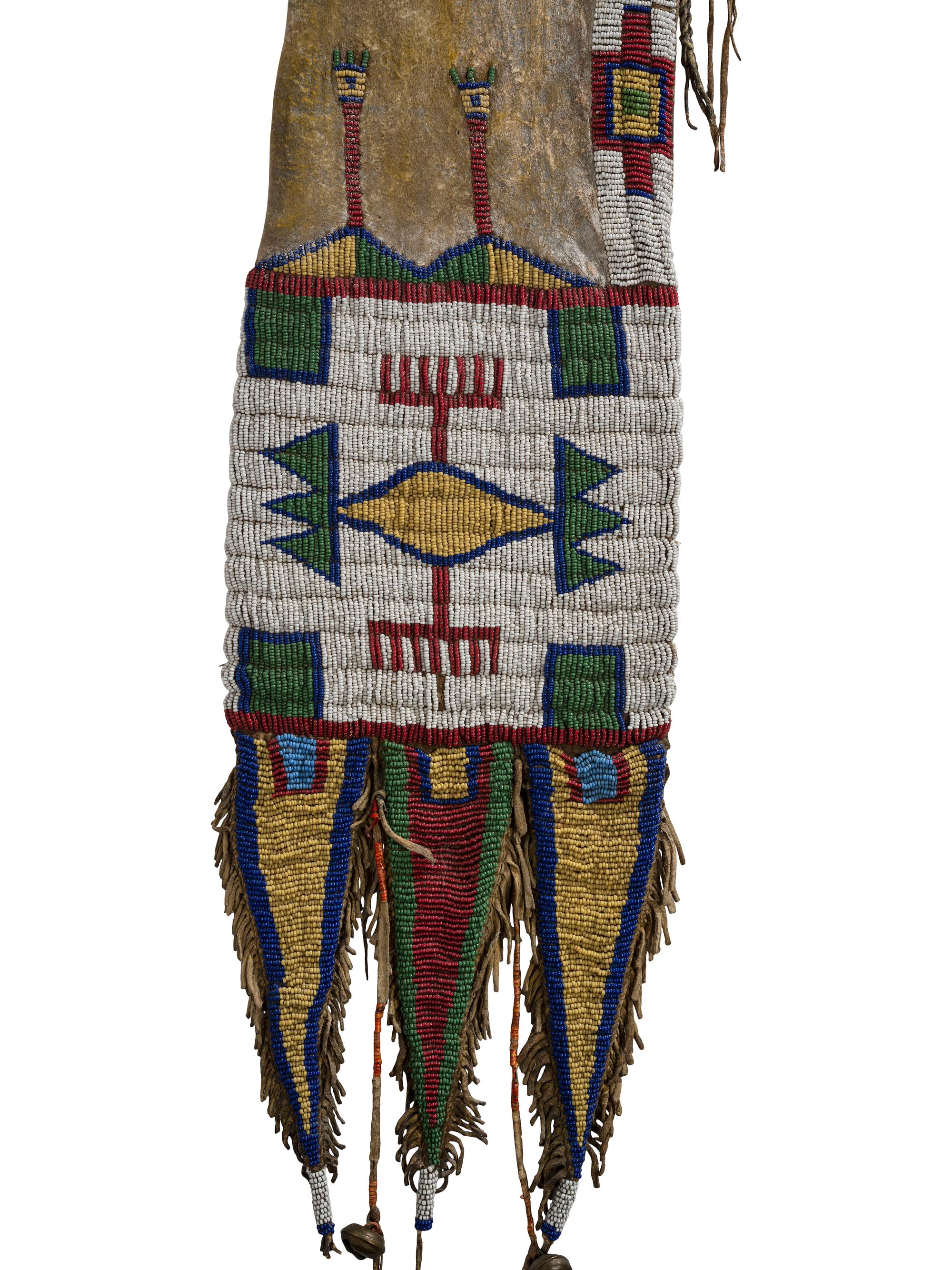 Arapaho Beaded Hide Tobacco Bag