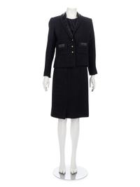 Chanel Black Dress Suit Ensemble,