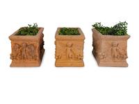 A Group of Three Terracotta Planters