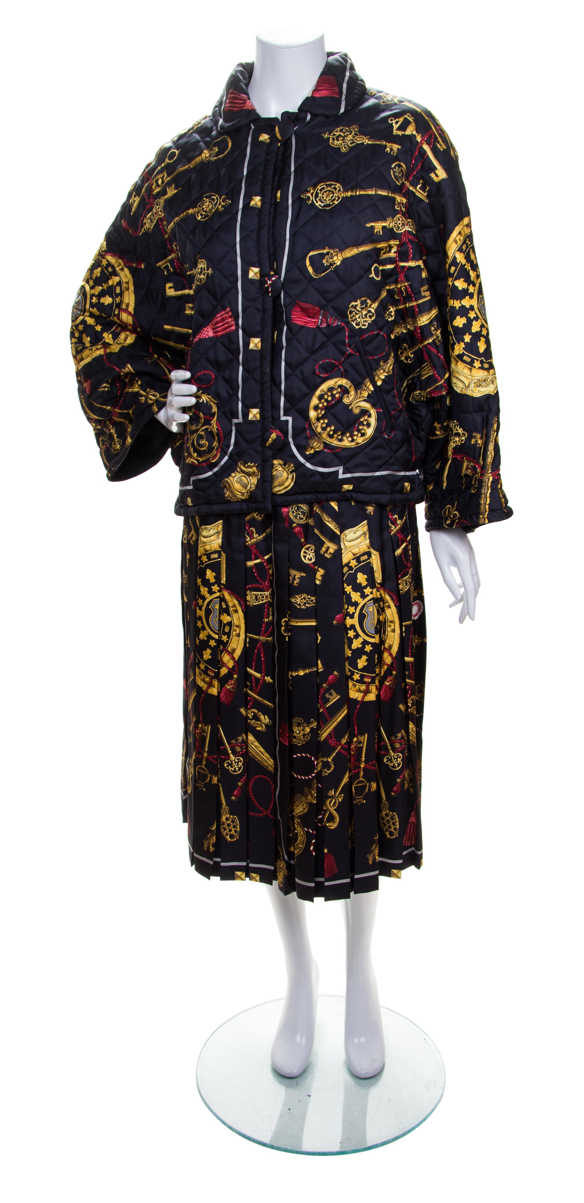 An Hermes Reversible Black Jacket Ensemble,