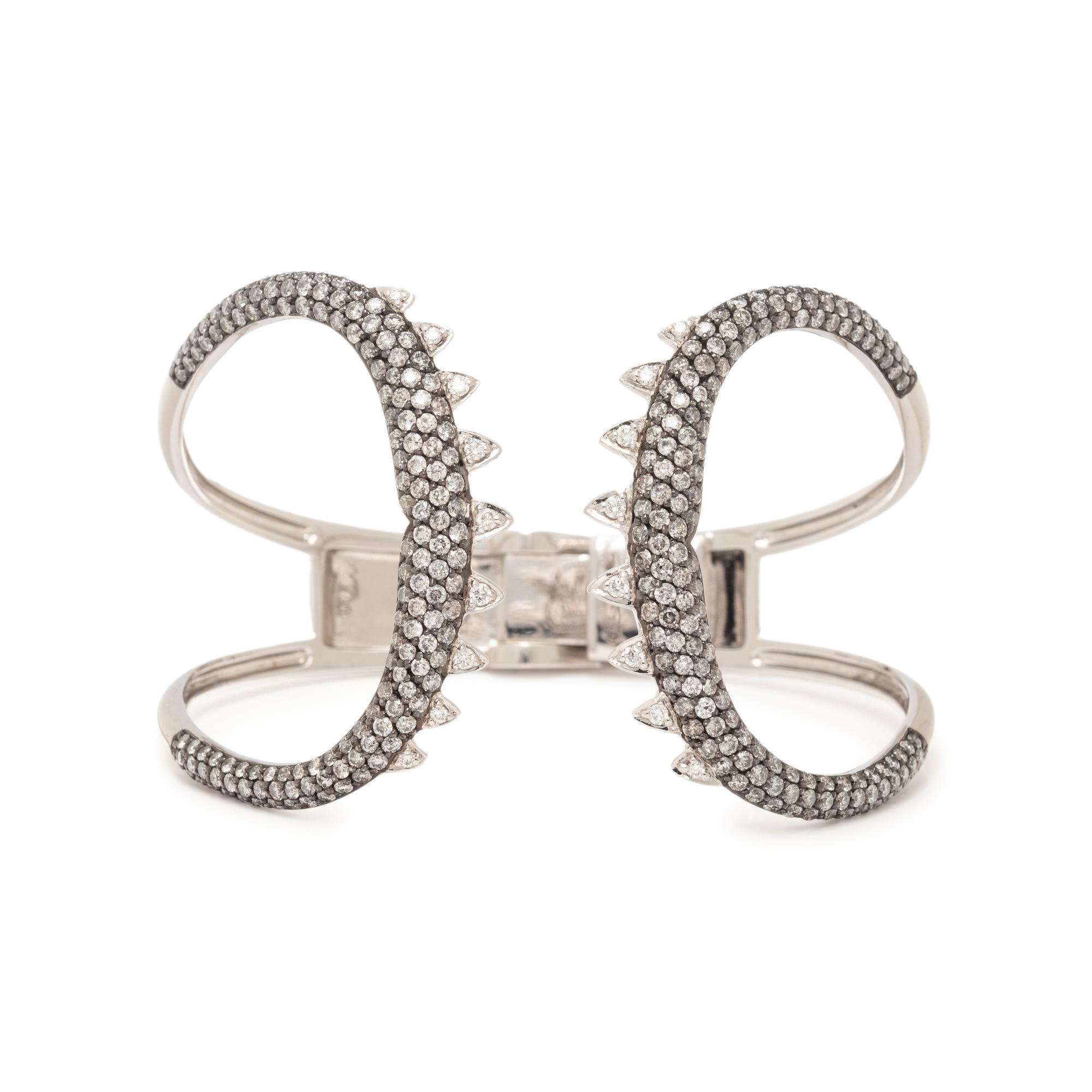 STEPHEN WEBSTER, WHITE GOLD AND DIAMOND 'SHARK JAW' CUFF BRACELET