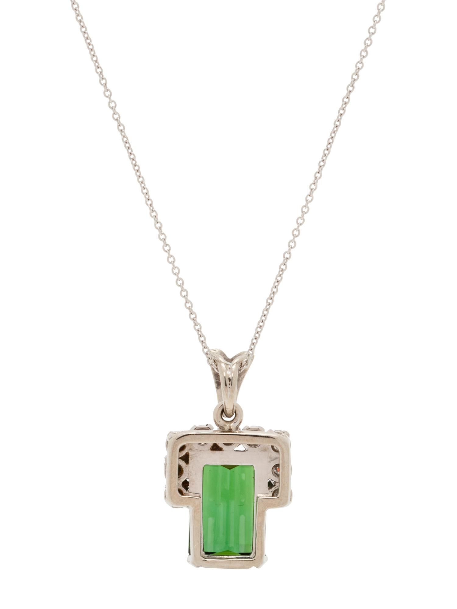 TOURMALINE AND DIAMOND PENDANT/NECKLACE