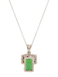 TOURMALINE AND DIAMOND PENDANT/NECKLACE