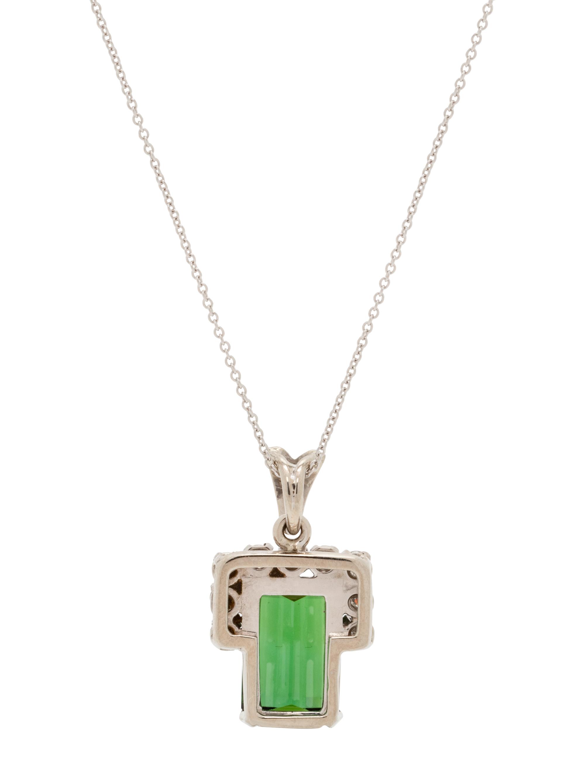 TOURMALINE AND DIAMOND PENDANT/NECKLACE