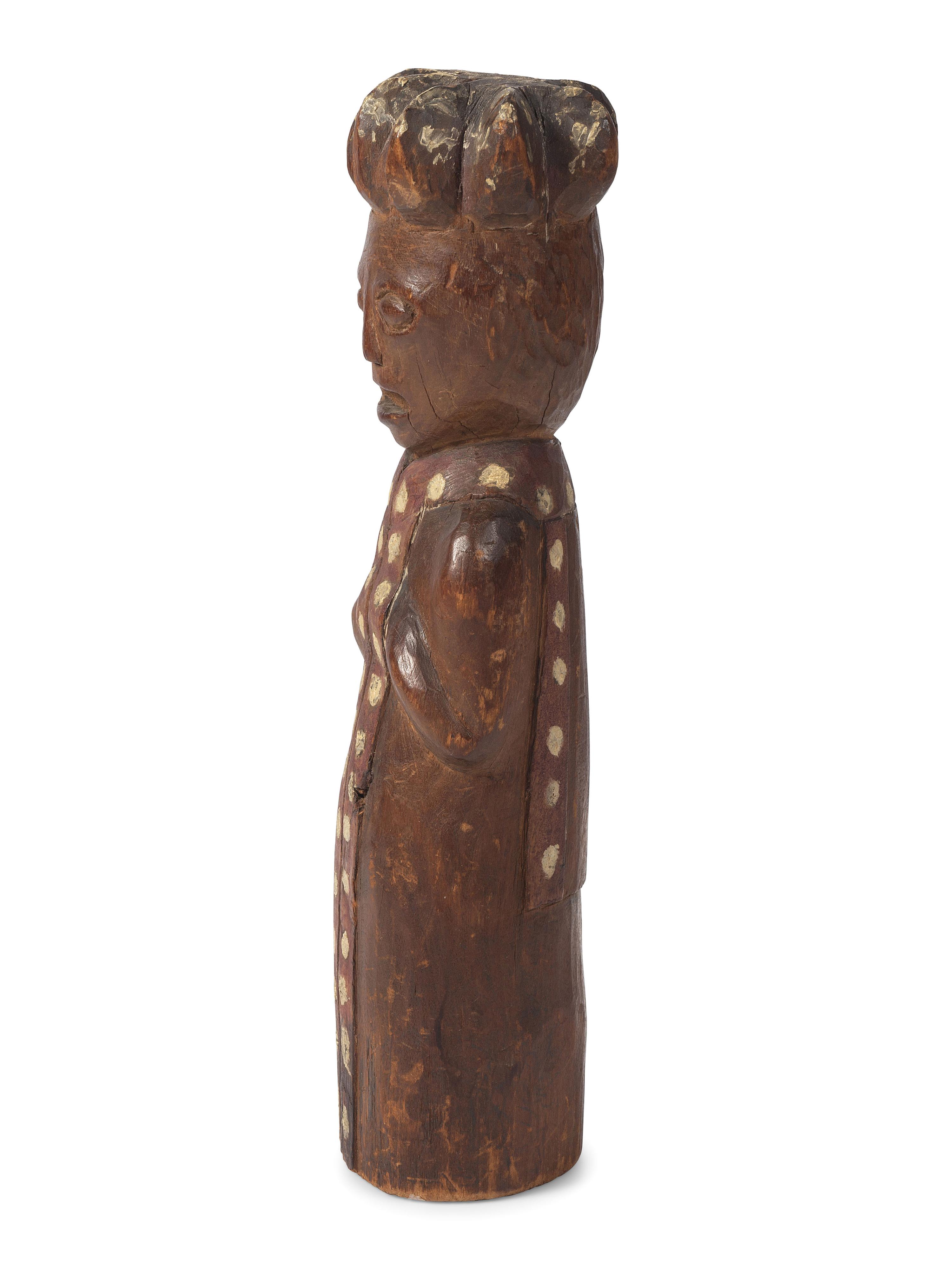 Northwest Coast Carved and Painted Wood Figure
