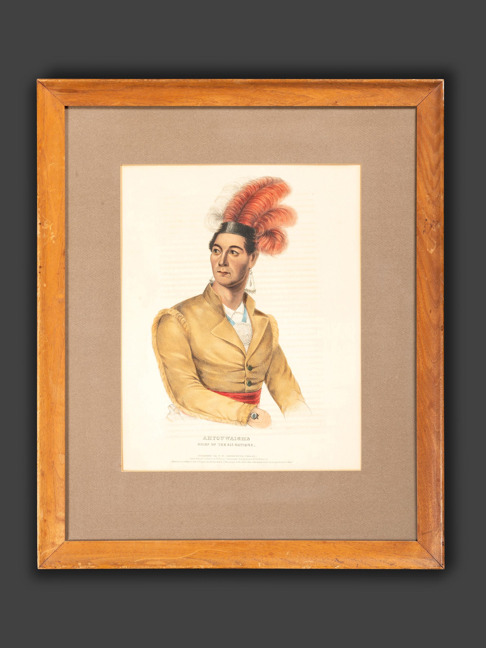Four Hand-Colored Lithographs by McKenney and Hall