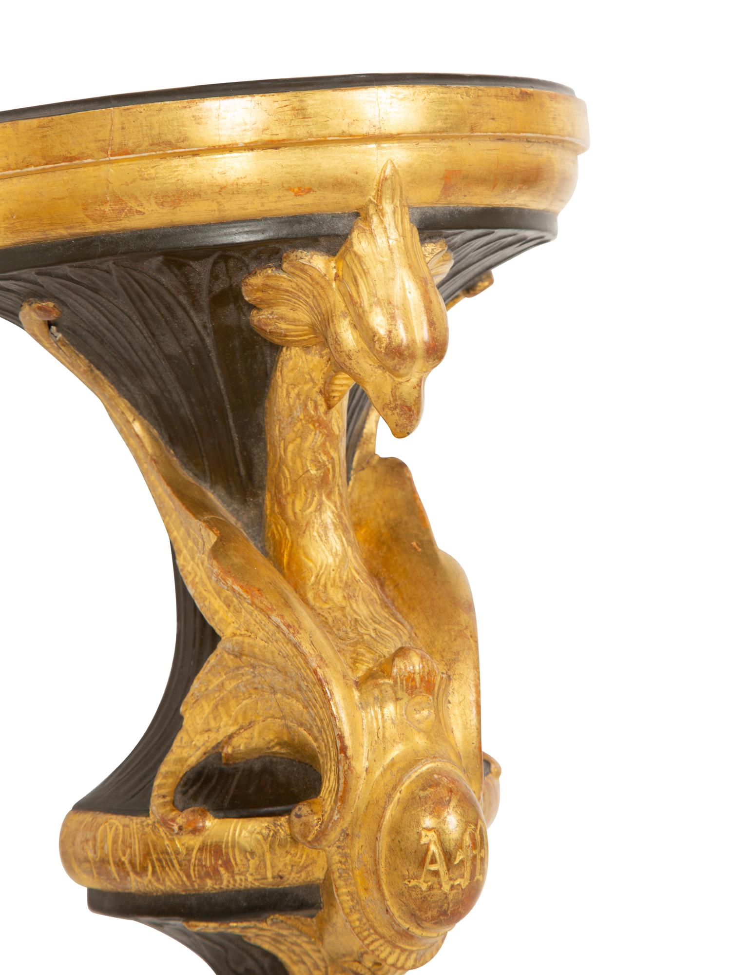 Two Regency Carved Giltwood Articles
