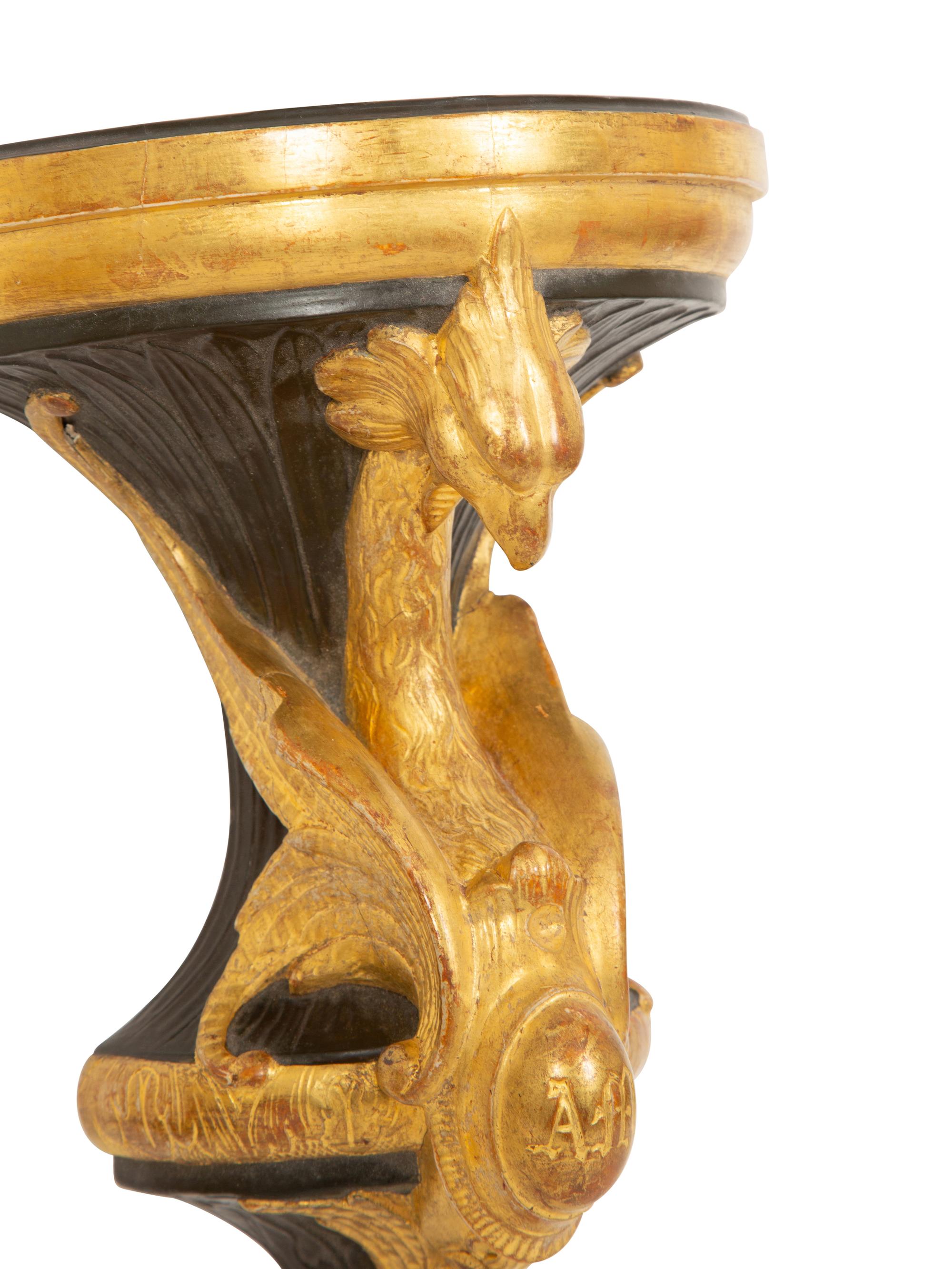 Two Regency Carved Giltwood Articles