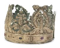 An Italian .800 Silver and Semi-Precious Stone Mounted "Crown of the Madonna" — 18TH CENTURY