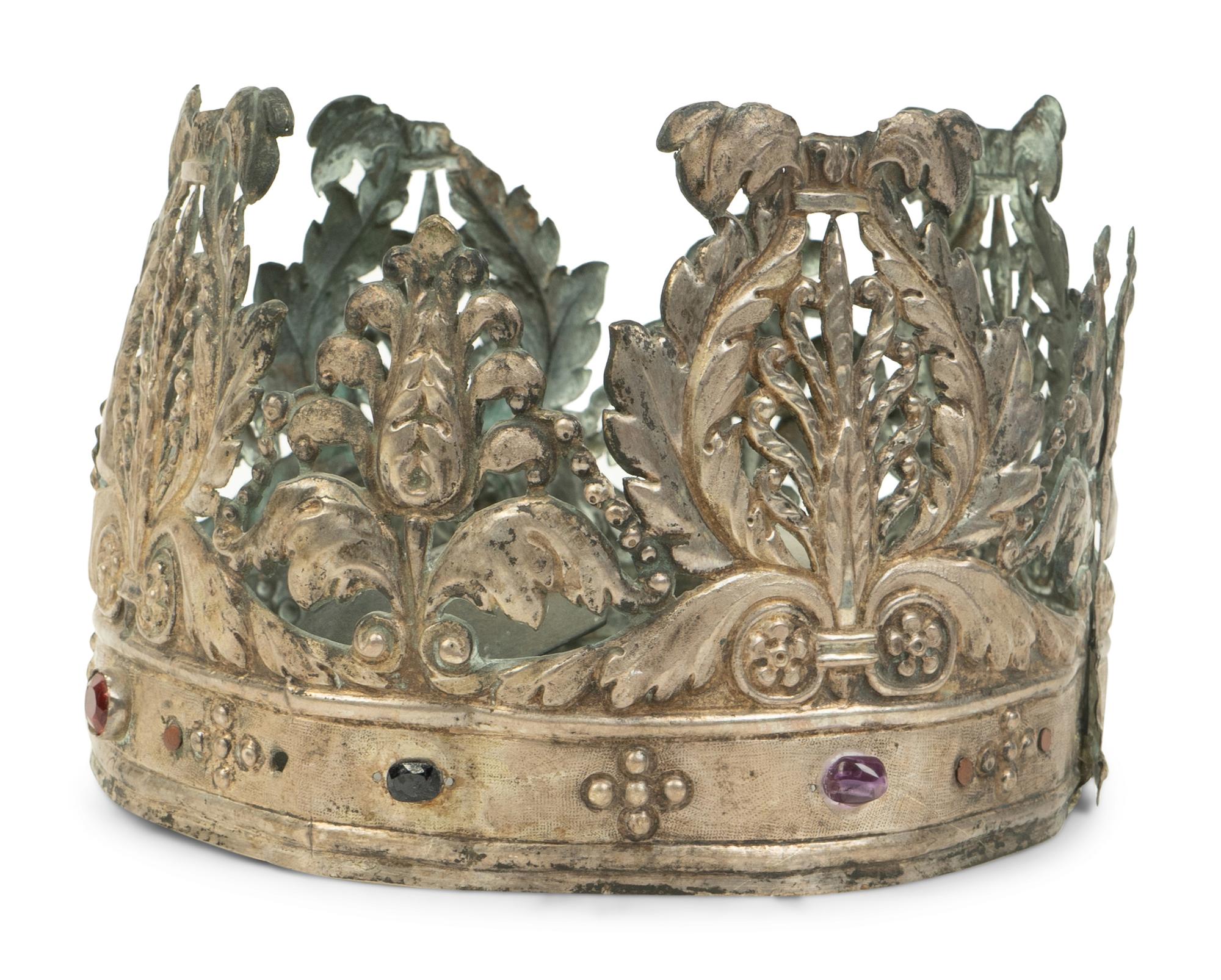 An Italian .800 Silver and Semi-Precious Stone Mounted "Crown of the Madonna" — 18TH CENTURY