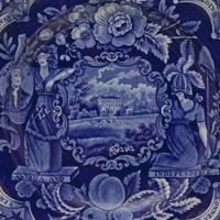 A Collection of 25 Staffordshire Historical Blue States Design Transferware Plates and Dishes, James and Ralph Clews, Cobridge, 1819-1836