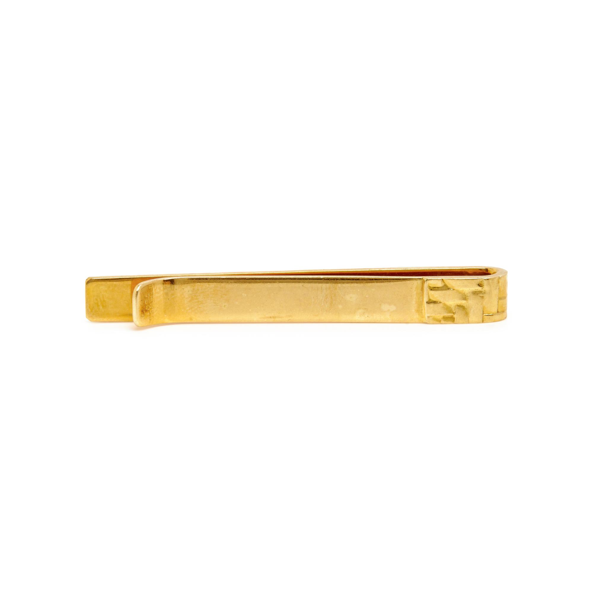 COLLECTION OF SIGNED YELLOW GOLD TIE BARS