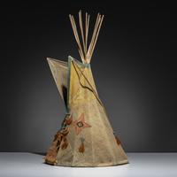 Plains Painted Model Tipi