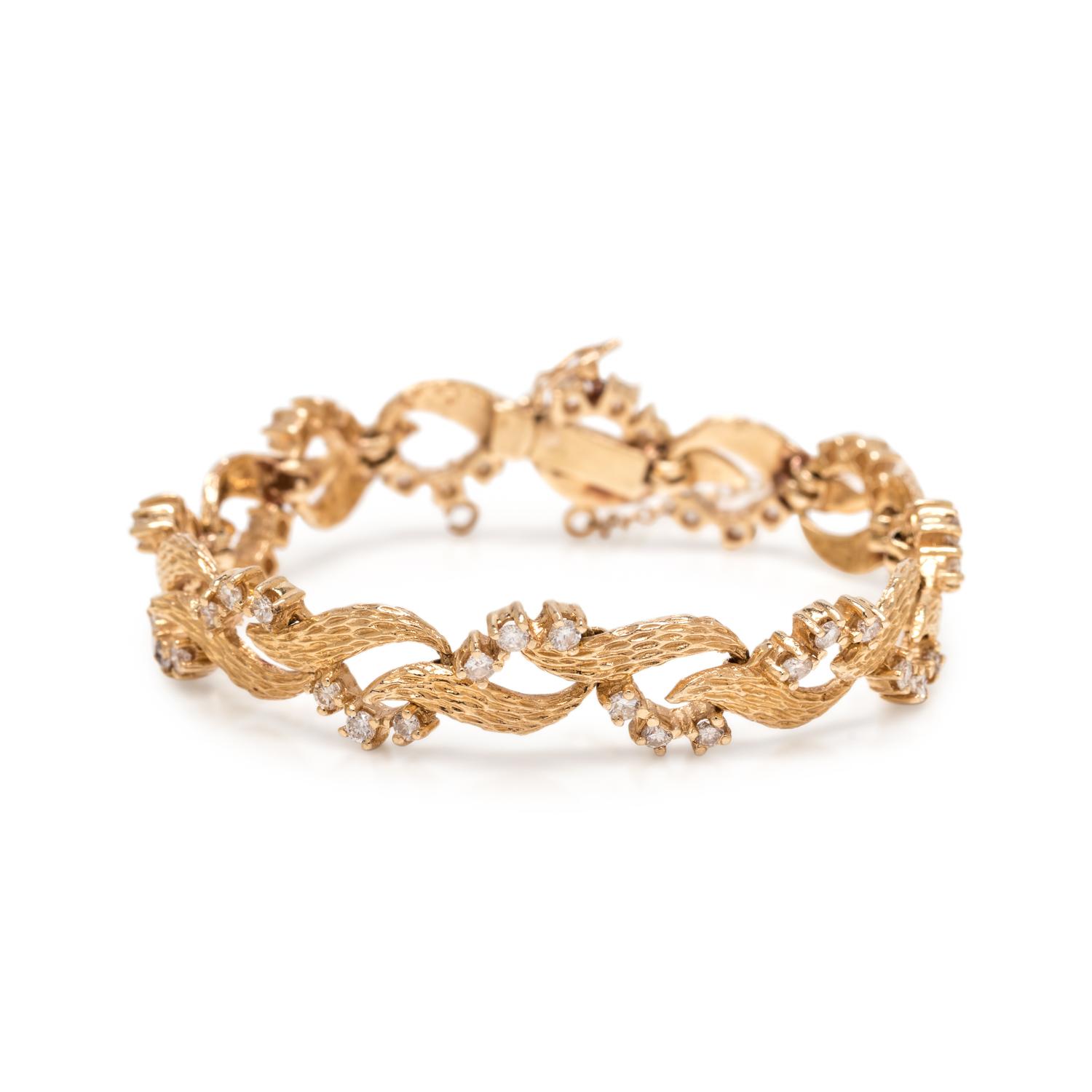 YELLOW GOLD AND DIAMOND BRACELET
