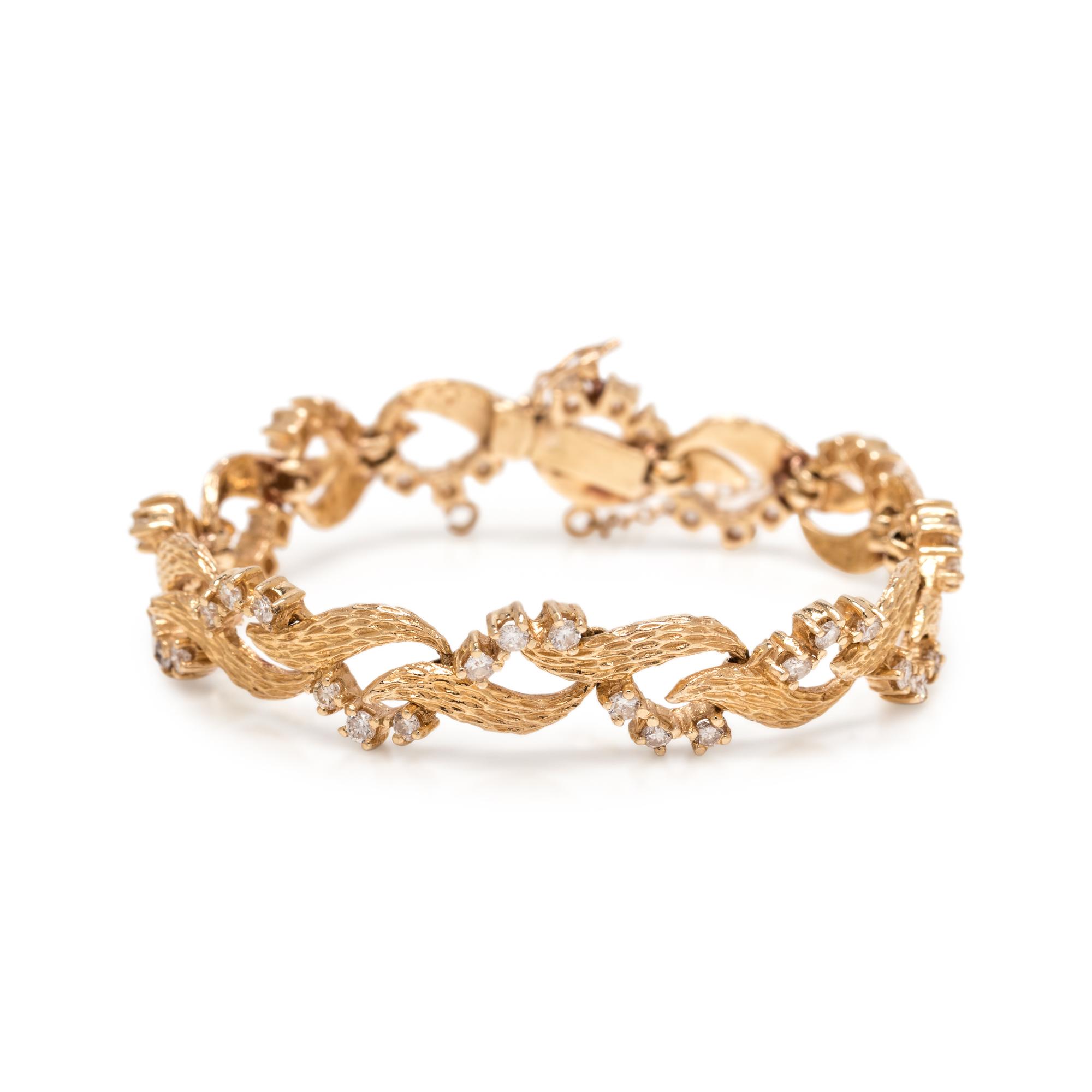 YELLOW GOLD AND DIAMOND BRACELET