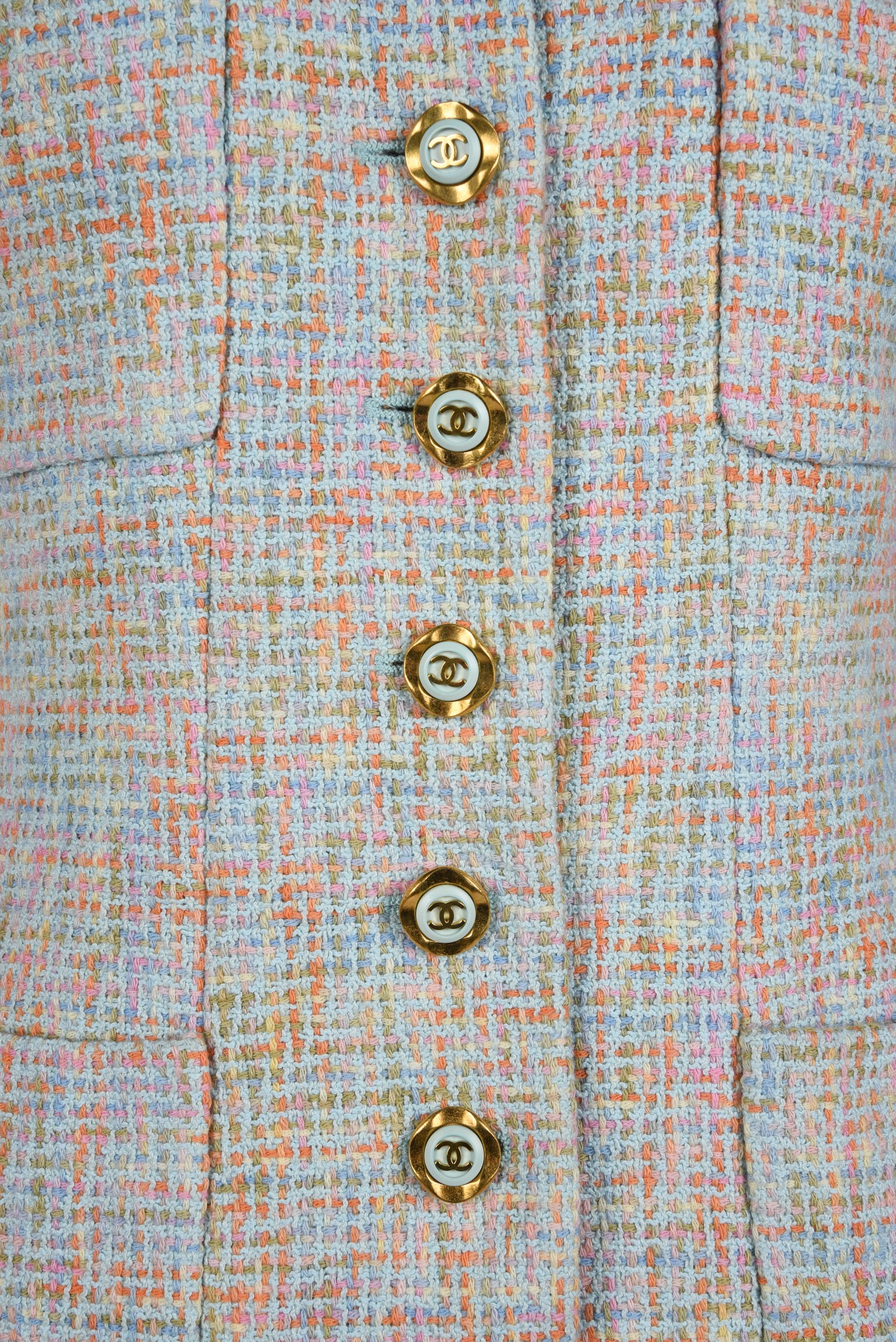 Chanel Two-Piece Tweed Skirt Suit, Cruise 1994