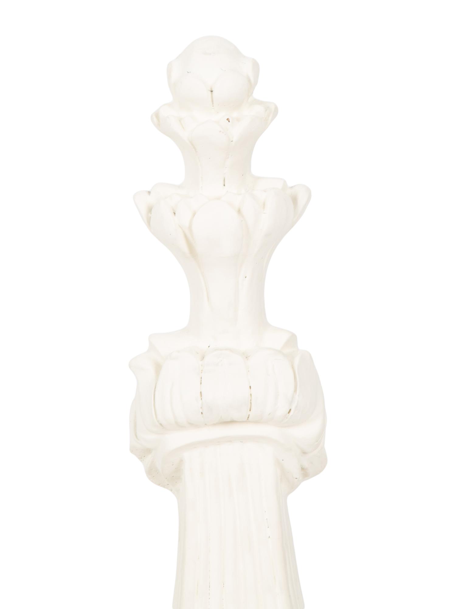 A Pair of Neoclassical Style White Composition Wall Brackets — 20TH CENTURY