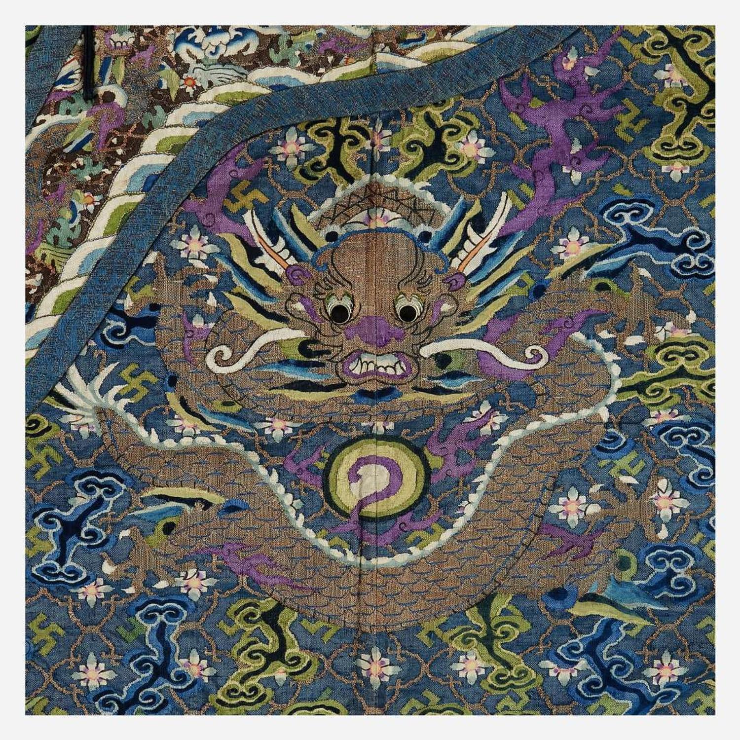 A Chinese kesi tapestry dragon robe 缂丝龙袍 19th/early 20th century ???????